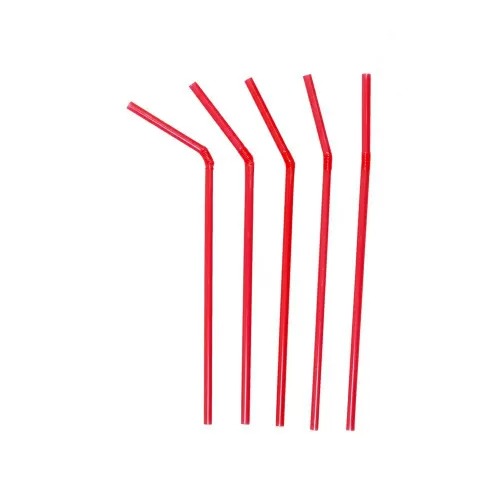 Трубочки для коктейля со сгибом красные, 21 см, d 5 мм, 1000 шт