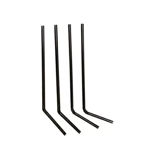 Трубочки для коктейля со сгибом черные, 21 см, d 5 мм, 1000 шт