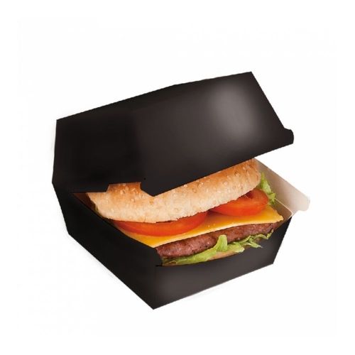Коробка Black для бургера, 14*14*8 см, 50 шт/уп