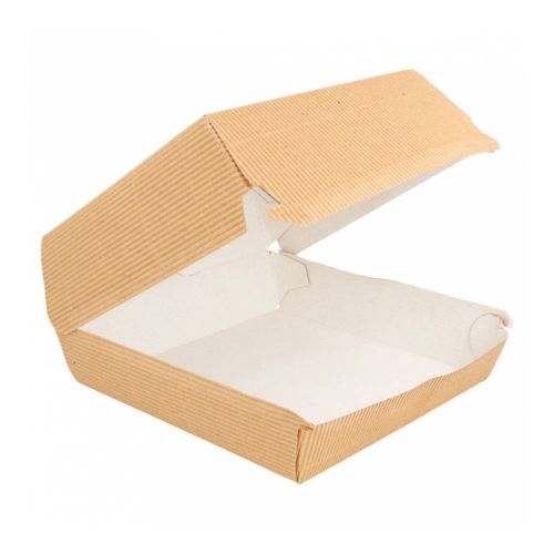 Коробка для бургера жиронепроницаемая рифленая, 17,5*18*7,5 см, 50 шт/уп