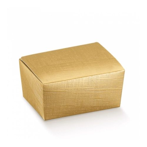 Коробка для кондитерских изделий, 125 г, золотая, 100 шт/уп