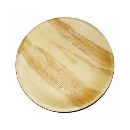 Тарелка круглая из пальмовых листьев 25*2,5 см, 25 шт