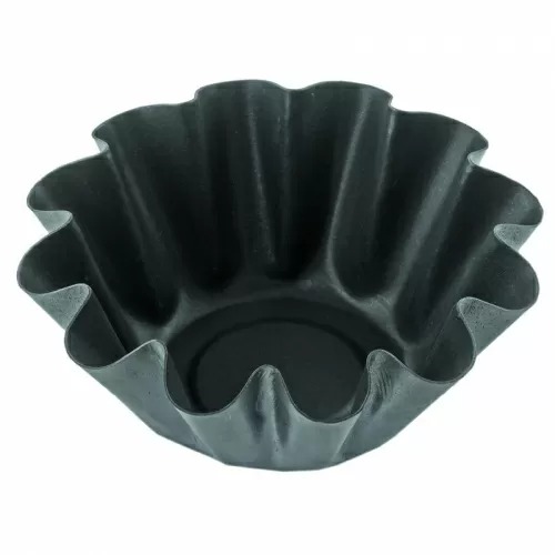 Форма гофрированная для кексов, 75 мл, 4,5*7,8 см, h 3,8 см, сталь с тефлоновым покрытием