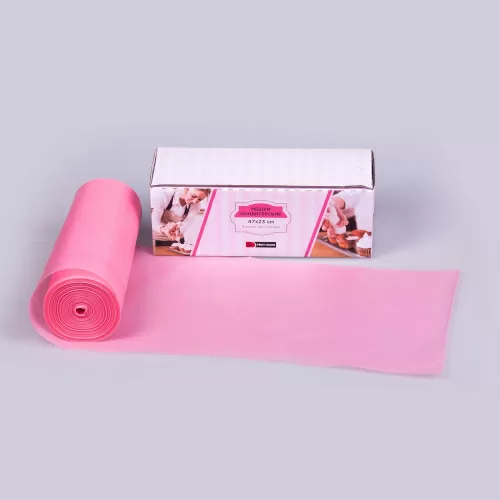 Мешок кондитерский 3-сл в рулоне 46 см розовый, 80 мкм, особо прочные швы, 100 шт/рул, P.L. Proff