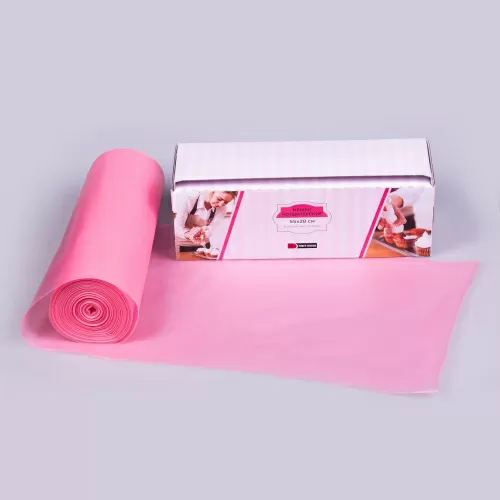 Мешок кондитерский 3-сл в рулоне 53 см розовый, 80 мкм, особо прочные швы, 100 шт/рул, P.L. Proff 
