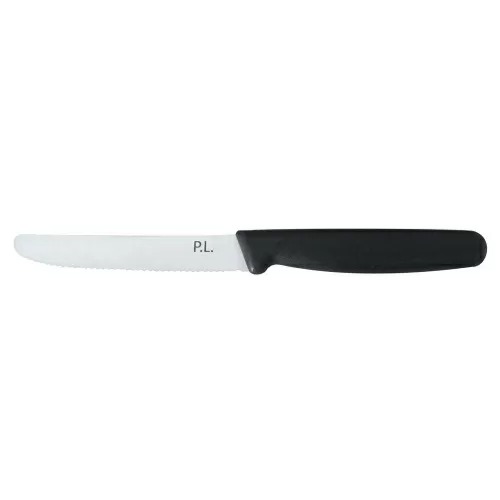 Нож PRO-Line для нарезки, волнистое лезвие, 16 см, ручка черная пластиковая, P.L. Proff Cuisine