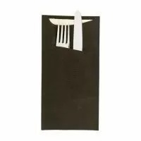 Конверт для столовых приборов+салфетка 19,5*8,5 см, черный, 250 шт, Garcia de Pou