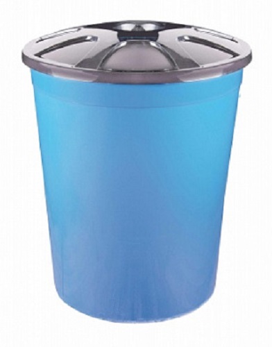 Бак мусорный c крышкой 225 литров синий