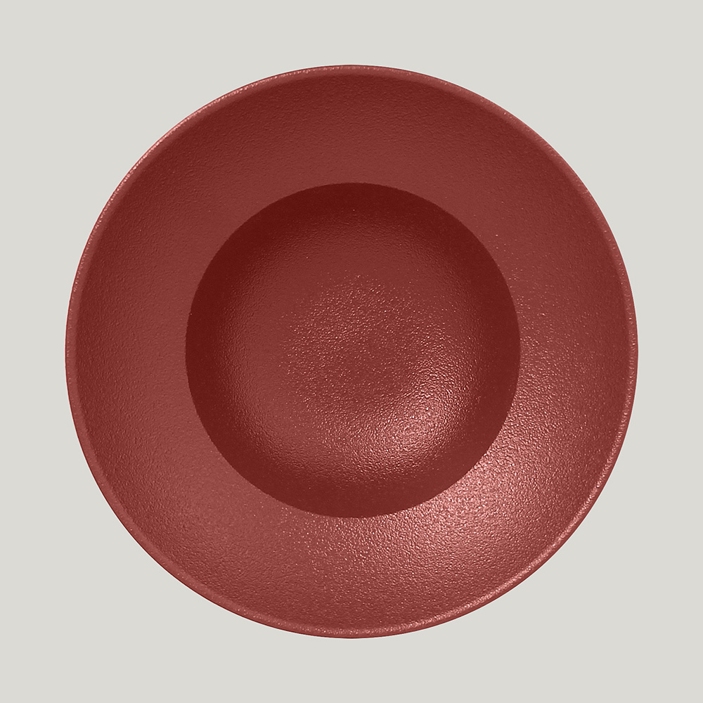 Тарелка  круглая глубокая 26 см (бордовый цвет)
